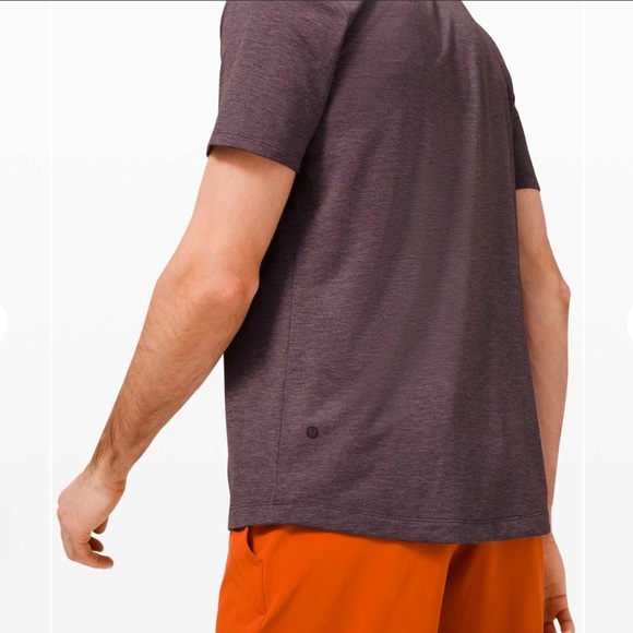 lululemon Men’s Evolution Short Sleeve Polo Heathered Purple Taupe Large - Picture 6 of 16